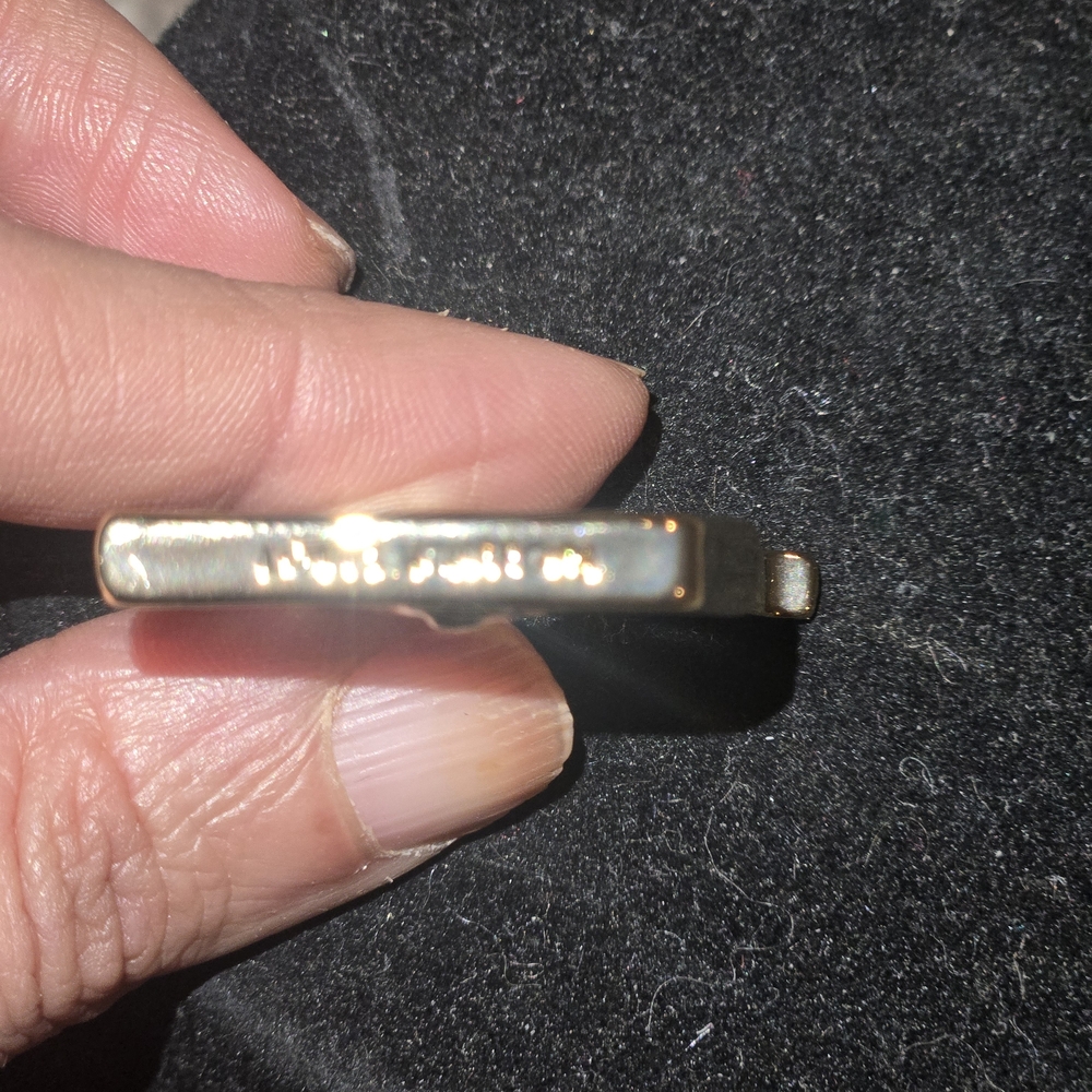 Gold Designer Logo Earrings - Picture 7 of 11